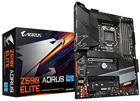 GIGABYTE Z590 AORUS ELITE (LGA 1200/Intel Z590/ATX/Triple M.2/PCIe 4.0/USB 3.2 Gen2X2 Type-C/2.5GbE LAN/Gaming Motherboard)