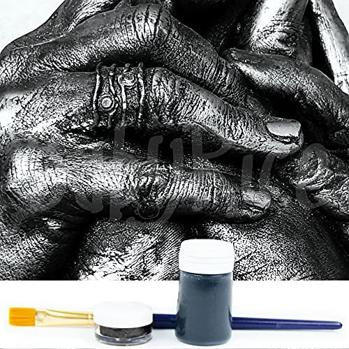 BabyRice Paint Effects Finishing Kit Wax Metallic Lustre Bronze Silver Gold Pewter Brass - Choice of Colours (Pewter)