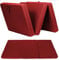 sunnypillow Premium Klappmatratze 80 x 195 x 15cm Rot | 3-teilige Faltmatratze mit abnehmbarem Bezug | Schaumstoff extra dick 15cm | Matratze faltbar klappbar Gästematratze Reisematratze |