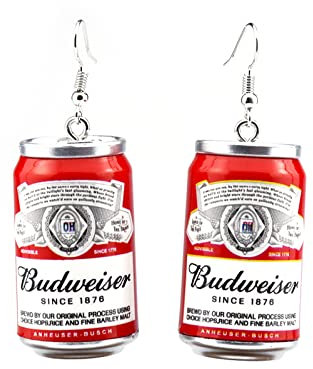 Lovely Beer Mug Dangle Earrings, Cute Beer Bottle Beer Can Drop Earrings for Women Girls Creative Party Jewelry, Stainless Steel, stone