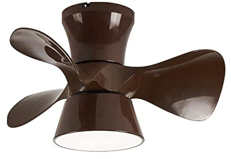 YFouCnd I Ventilatore a Plafoniera Reversibile 6 Velocità Lampada Ventilatore Soffitto Led Dimmerabile Ventilatore Da Soffitto Con Luce E Telecomando Moderno Salotto Ventilatore Soffitto Luce,Marrone