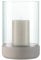 blomus Windlicht -Calma- | Kerzenhalter aus hochwertigem Beton und Glas | Farbe Fungi | Größe L | 15L x 15B x 22,5H cm | Indoor | exkl. Kerze