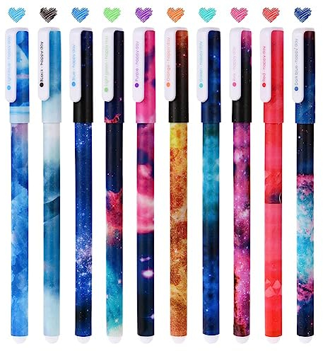 OFFCUP Schreiben Fineliner, 10 Stück Flamingo Gel Pen Set,Gelstifte Bunt,Stifte, Durchmesser der Spitze 0,38mm, für Schule, Büro, Zuhause Geburtstagsgeschenk Bürobedarf
