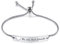 INBLUE Personalisierte Bar Herz Armband Gravur Name Datum Edelstahl Verstellbare Fußkettchen Link für Frauen Freundin Bester Freund Brautjungfer Geschenk (Silber-Herz)