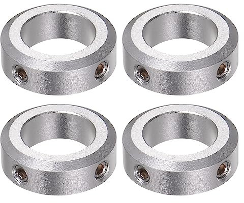 QUARKZMAN 4pcs Bague de Réglage Bague Arrêt d'axe Butée Arbre Collier 20mm Alésage Aluminium Alliage 32mm OD, 10mm Largeur pour Roue Brouette Pont Boîte Vitesses CNC