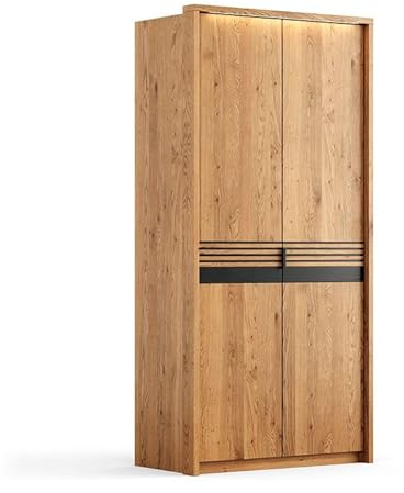 Katmandu Ravello Kleiderschrank Drehtürenschrank 2-türig 109 cm Massivholz Eiche, geölt