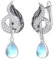 Mondstein Ohrring 925 Sterling Silber Pfau Tropfen Ohrringe mit Mondstein Pfau Schmuck Geschenkefür Frauen Mädchen,Pfau Ohrringe für Damen
