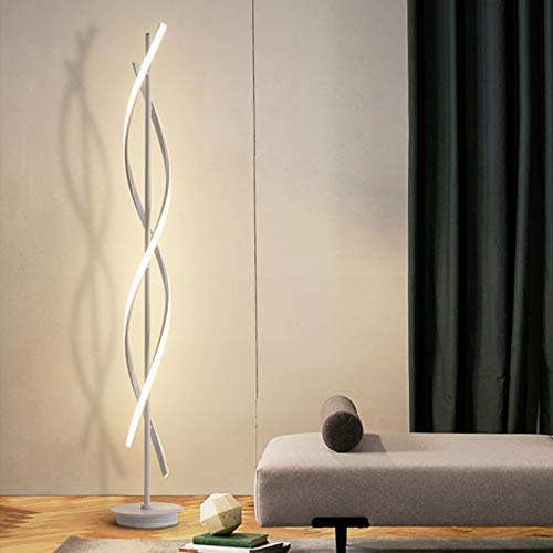 YISSALE Spiral LED Dimmbar Stehlampe Nordische Standleuchte Stehleuchte 1,3 Meter Schlafzimmer Floor Lamp Dimmbar für Schlafzimmer Kinderzimmer