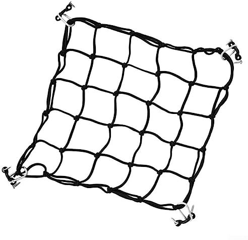 ZPLuz Kayak Net,Surfboard Storage Net, 40 X 40Cm Kayak Deck Cargo Bungee Net Pad Eyes And Snap Hooks Kayak Accessories