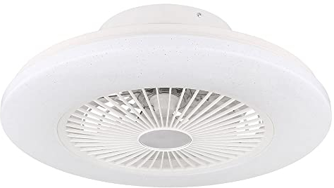Globo Deckenventilator mit Fernbedienung Deckenleuchte mit Ventilator Dimmbar Ventilatorlampe, Sterneneffekt CCT Timer, LED 30W 1800lm 3000-6500K, D 50 cm