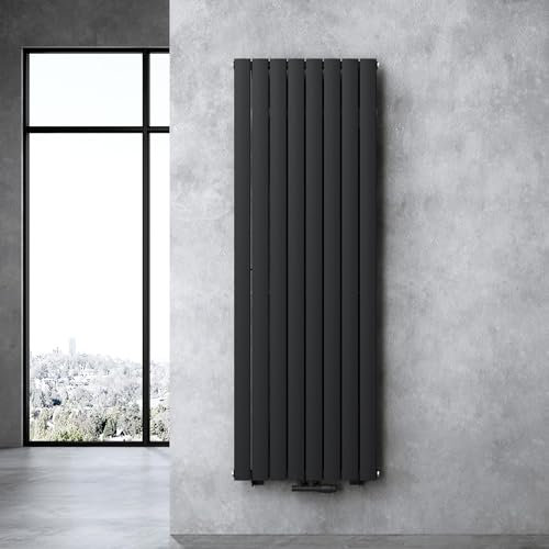 doporro Vertikal Badeizkörper Badheizung 180x61cm Anthrazit | Doppellagig Heizkörper Flachheizkörper Mittelanschluss | Flach Paneelheizkörper 2095Watt