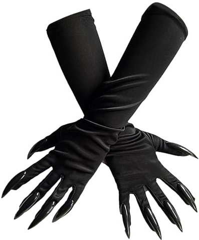 Rurunklee Claw Gloves Halloween Black Claw Gloves Costume Funny Cat Claw Gloves Cosplay Wolf Claw Gloves for Halloween Cosplay
