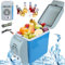 KDAMGOQE Car Fridge Car Refrigerator 12V Car Fridge 7.5L Capacity Electric Car Cooler Plug in Heating/Cooling Mini Fridge for Car with Cup Holder Slots Portable Refrigerator for Car Truck Van RV SUV