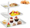 Ttorte Alzata per Frutta, 25 x 16 x 26 cm Alzata per Dolci,3 Ripiani in Girevole a 360° per Frutta e Verdura per Frutta, Dessert, Torta, Dolci