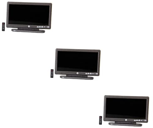 BCOATH 3 Sätze Puppenhaus-Fernseher dekorative Mini-TV-Dekoration Puppenhaus Fernseher kinderspielzeug Spielzeug für Kinder Spielzeuge Modelle Modell für Puppenhausmöbel Mini-Puppenmöbel