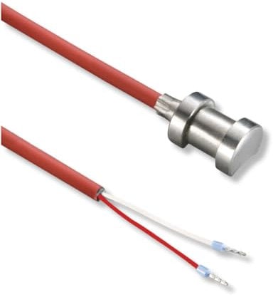 SENSORSHOP24 Rohranlegefühler mit Silikon Leitung Temperaturfühler für Heizung und Rohr Anlegefühler Temperatur Sensor Fühler inklusive Spannband (PT1000 1/3 DIN / 2 Leiter / 2 Meter)