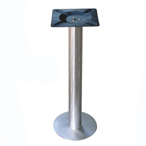 Pieds de table en métal de style industriel moderne avec vis (75 cm, argenté)