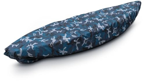 LPHFDCS Abdeckplanen FüR Boote Professionelle Kajak-Aufbewahrungsabdeckung, Camouflage, wasserdicht, UV-beständig, Abdeckung, Zubehör for Schlauchboote, Kajak, Boot, Schwimmbad Boat Cover(4.0m)
