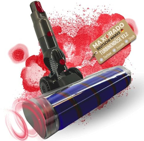 Maxorado Ersatzteil für Dyson V12 Detect Slim Absolute Turbodüse Turbobürste Turbinendüse Staubsauger Zubehör Düse Aufsatz Fuß Bürste 971360-02 971519-01