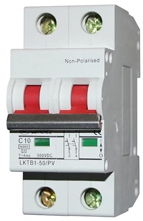 DPNABQOOQ Disjoncteur 2P DC 25a 32a 40a 50a 63a DC500V, 10 pièces, Interrupteur Solaire for énergie Solaire photovoltaïque(10)
