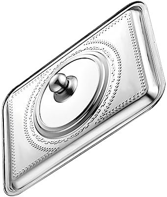 HOLIDYOYO Cubierta Anti Salpicaduras De Aceite Cubierta De Vapor Rectangular Tapa De Parrilla Tapa Wok Protector De La Cubierta Tapa De La Tapa De La Olla De Acero Sartenes Con Tapas Silver