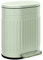 HOMCOM Cubo de pedal de 20 litros, cubo de cocina antihuellas con tapa de cierre suave, cubo de basura metálico con pedal y cubo interior extraíble, verde claro