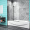 Eizdenble 900x1400mm Matt Black Hinged 2 Easy Clean Glass Over Bath Shower Door Panel Folding Screen
