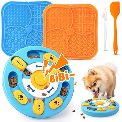 Eefitoys Fortschrittliches Hunde-Puzzle-Spielzeug für IQ-Training und geistige Stimulation, Hunde-Leckmatte mit Saugnäpfen zur Angstlinderung und Beschäftigung
