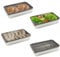 Suevut Lot de 4 Boîtes Alimentaires en Inox, Boîte Hermétique Empilable pour Conservation de Jambon et Fromage, Boîte Pratique pour Frigo, Réutilisable et Écologique