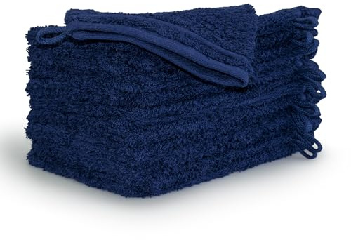 Möve Waschhandschuhset New Classic 10-TLG Handtücher - 10x 20x15 cm, 100% Baumwolle, deep sea