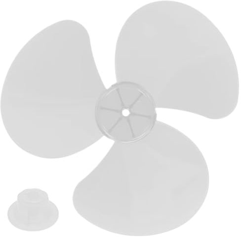 Jcasbdn Fan Blades, 12 Inch Plastic 3-Leaves Fan Blades Replacement Lightweight and Reliable, Suitable for Stand or Desk Fanner, White