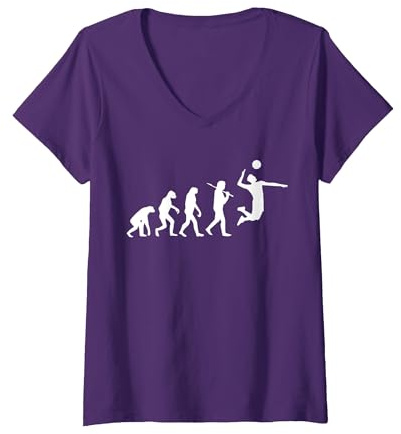 Damen Entwicklung des Volleyballs T-Shirt mit V-Ausschnitt