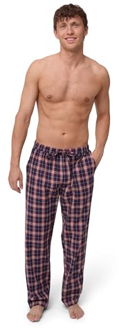DANISH ENDURANCE Pantalon de Pyjama Homme, Coton Biologique, Doublure Douce | Pantalon de Pyjama en Coton Biologique, Doux et Respirant, Cordon Ajustable pour se Détendre et Bien Dormir