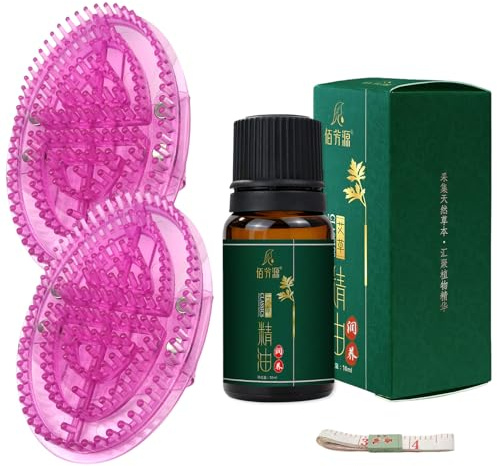 Brosse Méridienne,2Pièces Brosse Massage,Huiles Essentielles,Ruban Mesurer | Peigne de Relaxation Complet du CorpsUtilisé pour Masser les Méridiens,Amincir et Modeler le Corps (Violet-Armoise)