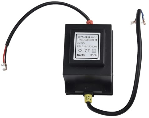 Transformateur LED 12 V AC/AC, transformateur d'alimentation extérieur IP67 (60 W)