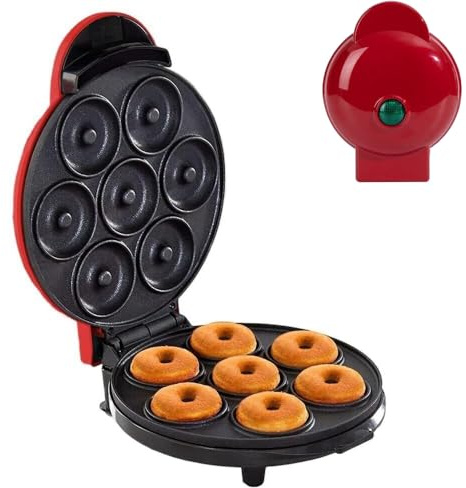 Mini Donut Antiaderente Mini Macchina per Cuocere Ciambelle con 7 Fori Riscaldamento