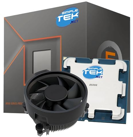 SIMPLETEK - CPU Processore 8500G 6C/12T - Fino a 5.00 GHz - Socket AM5 - Grafica Integrata ad Alte Prestazioni - Versione con Dissipatore Incluso