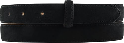 BELTINGER Gürtel aus Veloursleder ohne Schnalle 2,5 cm | Velour-Ledergürtel für Damen Herren 25mm | Wildleder-Gürtel