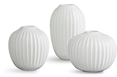 Kähler Design - Hammershøi Vase miniatur - 3-er Set - Keramik - weiß