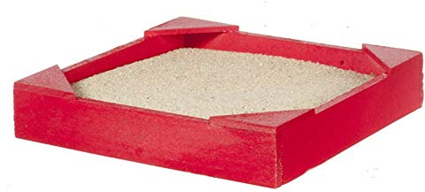 Maison de Poupées Rouge Sable Bac à Sable Miniature Enfant Jouet 1:12 Jardin Accessoire
