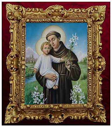 Lnxp S. Antonius von Padua Wandbild Barock Plakette 45x38cm Bild ReligIös 48B