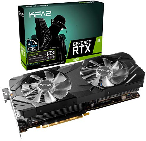 KFA2 - Carte Graphique Noire, 8 Go, 256-bit - nVidia GeForce RTX EX GDDR6 PCIe 2070 EX 8 Go Noir