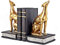Bellaa 24209 Dekorative Bücher Buchstützen Windhund Hund Tier Buchstützen Halter Schwere Stopper Bücherregal Regale zum Halten von Büchern, Bibliothek, Regalteilern, Heimdekoration, Gold, 17,8 cm