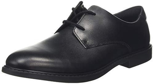 Clarks Scala Loop Y, Zapatos de cordones derby Niños, Negro (Black Leather), 40 EU