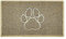 Nicoman Paw Embossed Shape Indoor Outdoor Dirt-Trapper Door Mat Washable Barrier Heavy Duty Doormat - (Watertight Rubber-Back, Medium, Beige, 75 x 44cm)