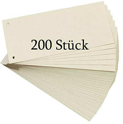 Herlitz 10843621 Trennstreifen, 100-er Packung, Chamois (2er Pack)