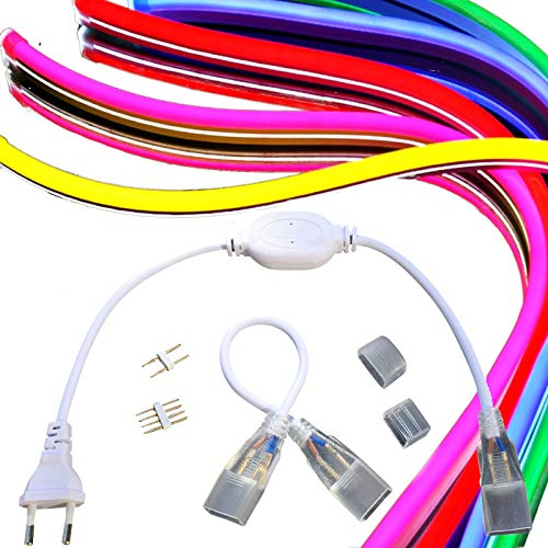 Zubehör für 230V LED Kabel - Strip Lichtleisten Leuchtstreifen Lichtschlauch Neon (Netzstecker mit Gleichrichter)
