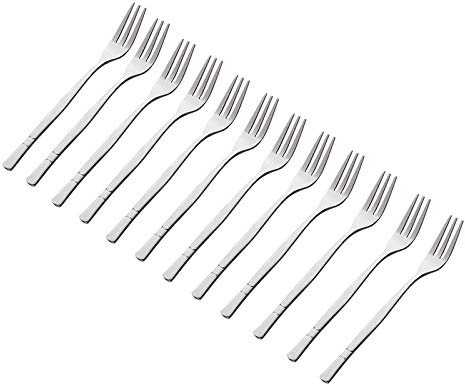 Crab Stainless Steel Forks,Escargot Fork 3 Prong Tasting Appetizer Forks Portable Cocktail Salad Fruit Forks for Party Travel,Set of 12, 5 Inches (12 Pcs)