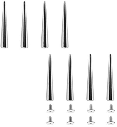 Silber Nieten Metall 10 * 55 mm Schraubnieten Gothic Spike Edelstahl Silberne Kegelspitzen Kegelspikes Bolzen DIY Basteln Punk Zubehör Kegelspike Nieten 8pcs