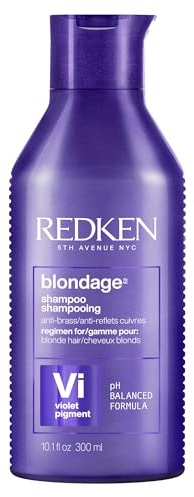 Redken Blondage Color Depositing Purple Shampoo For Blonde, Bleached or Highlighted Hair - Neutralizes Brassy Tones With Salicylic Acid, 10.1 Fl Oz